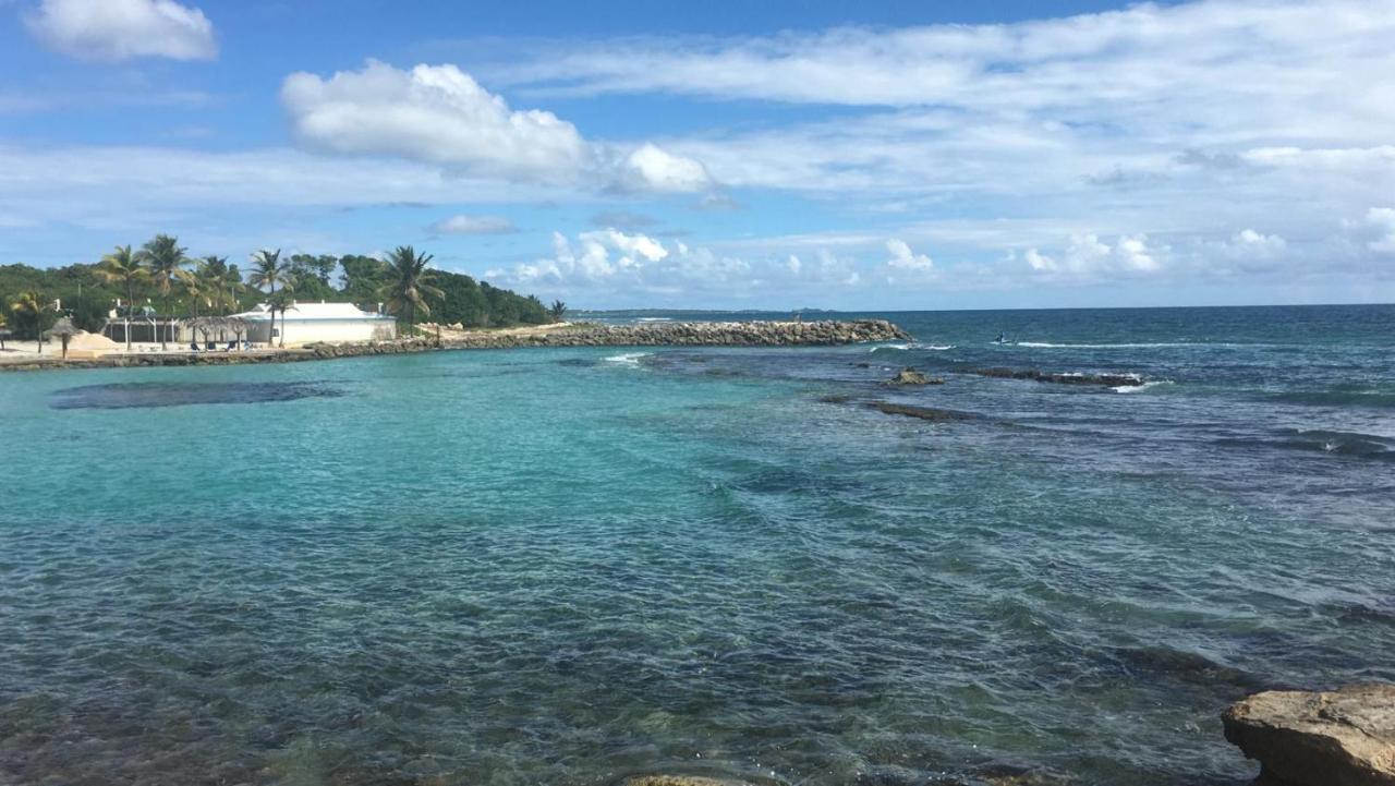 Studio balcon vue mer Ti punch kaz Manganao, piscine et plage Saint-Francois  Eksteriør bilde